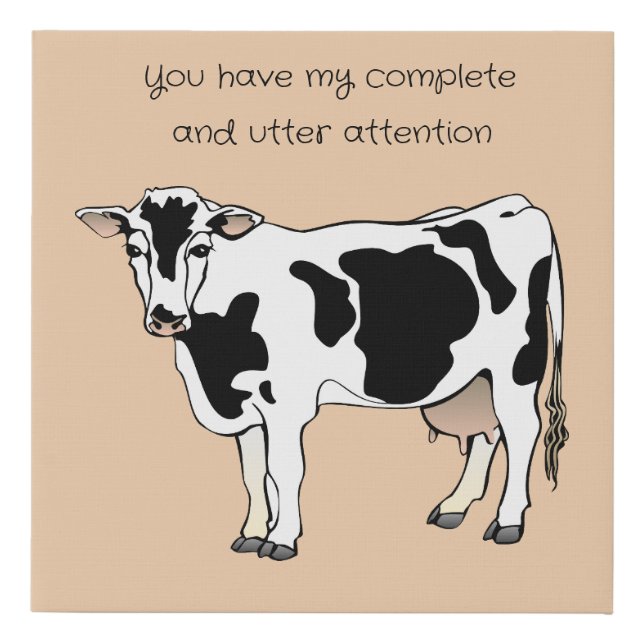 Cow utter canvas wall art (Front)