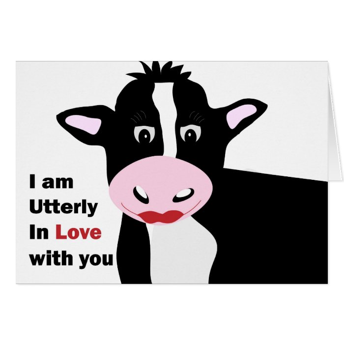 Cow Utter  Love Valentine's Greeting Card