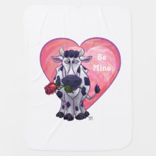Cow Valentine's Day Baby Blanket