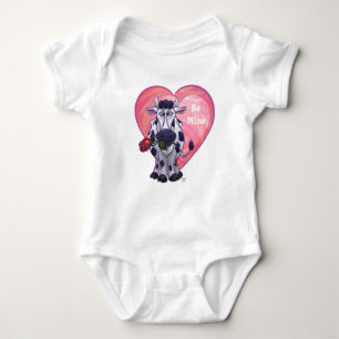 Cow Valentine's Day Baby Bodysuit