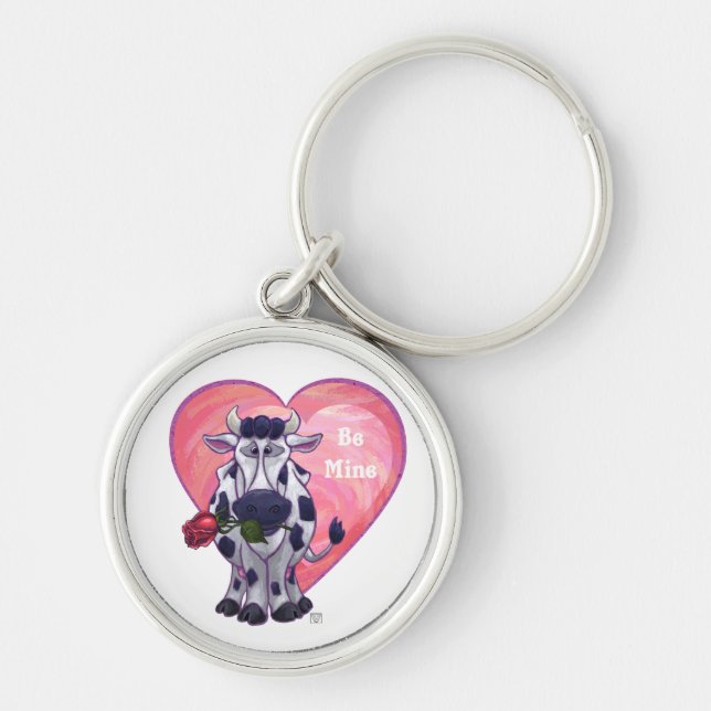 Cow Valentine's Day Keychain (Front)