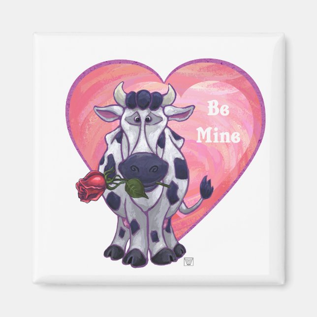 Cow Valentine's Day Magnet (Front)