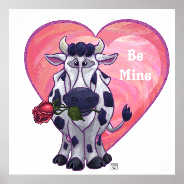 Cow Valentine's Day Poster (Front)