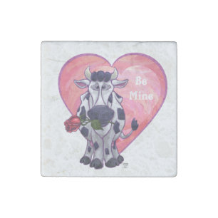 Cow Valentine's Day Stone Magnet