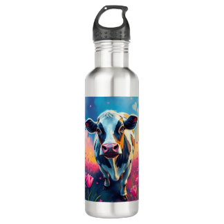 Cow Valentine's Day Waterbottle Stainless Steel Water Bottle