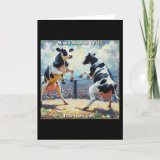 Cow Vs Cow - Rick London Mixed Mootial Arts Funny Card