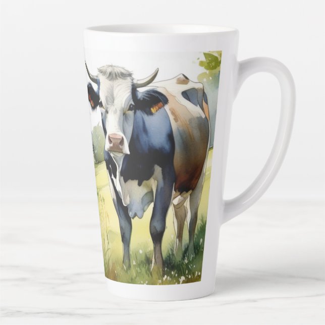 Cow (w/ matching lined journal) latte mug (Right)