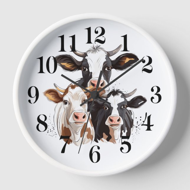 Cow Wall Clock (Front)