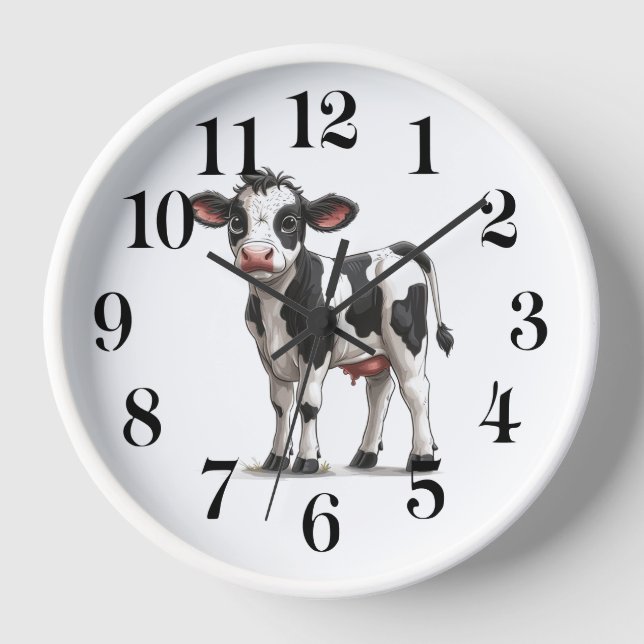 Cow Wall Clock (Front)