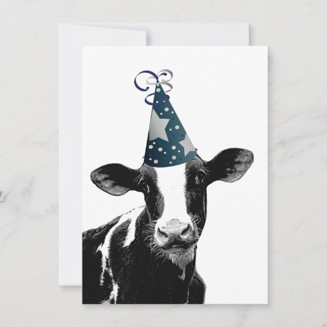 Cow Wants to Party! Invitation (Front)