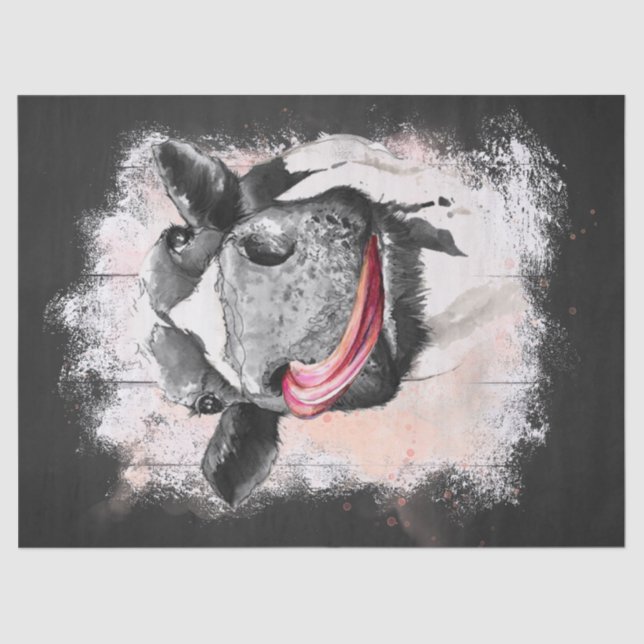 Cow Watercolor Tissue Paper (Front)