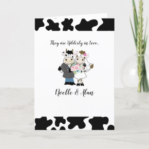 Cow Wedding Invitation Folded Card - Noelle