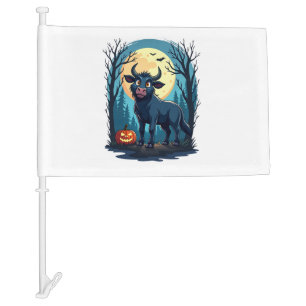 Cow Werewolf Transformation Car Flag