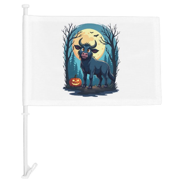 Cow Werewolf Transformation Car Flag (Front)