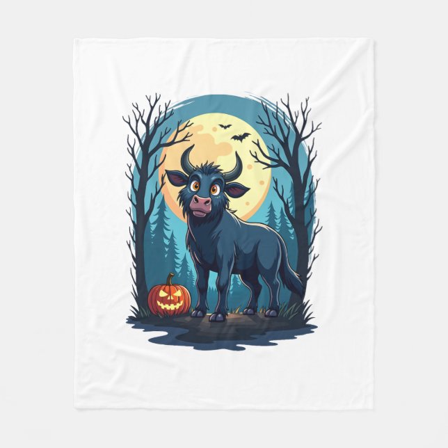 Cow Werewolf Transformation Fleece Blanket (Front)
