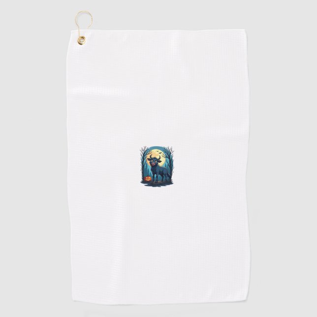 Cow Werewolf Transformation Golf Towel (Front)