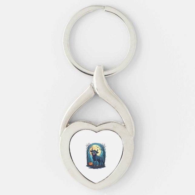 Cow Werewolf Transformation Keychain (Front)
