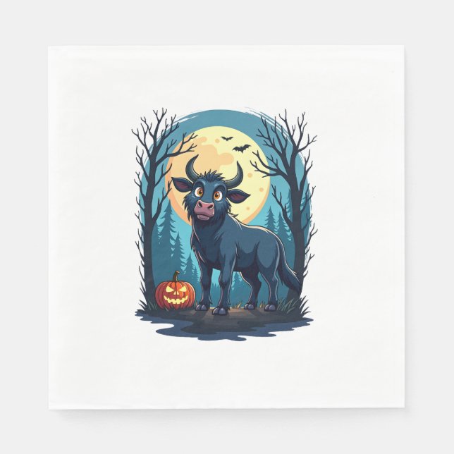 Cow Werewolf Transformation Napkins (Front)