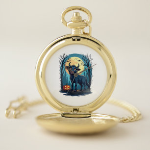 Cow Werewolf Transformation Pocket Watch