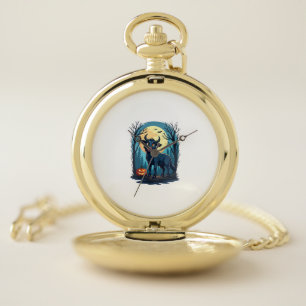 Cow Werewolf Transformation Pocket Watch
