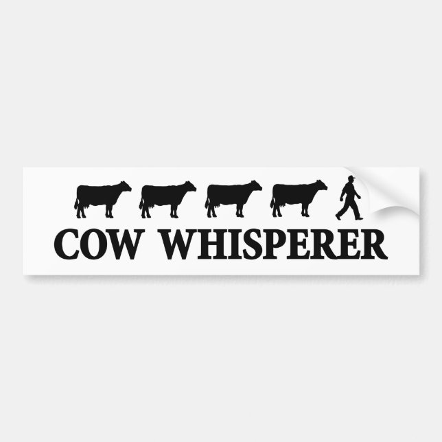 Cow Whisperer Bumper Sticker (Front)