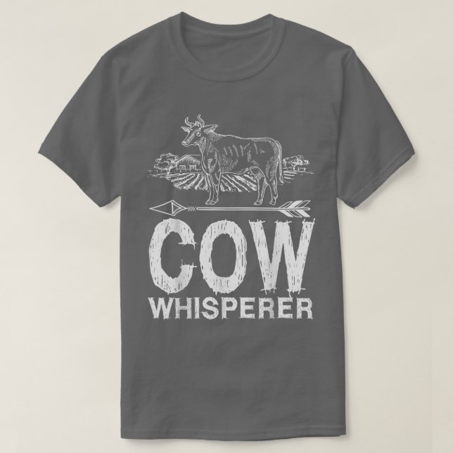 Cow Whisperer Farmer Vintage  T-Shirt (Design Front)