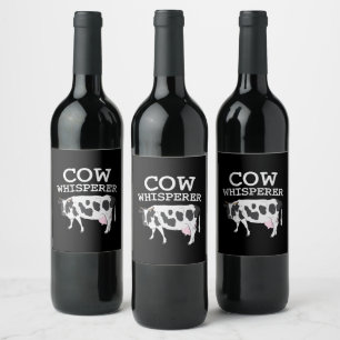 Cow Whisperer Love Wine Label