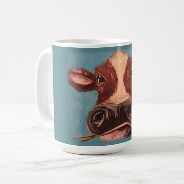 Cow with Color Coffee Mug (Front Left)