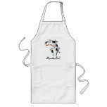 Cow With Mustaches Long Apron at Zazzle