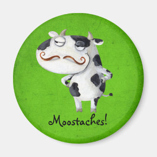 Cow with Mustaches Magnet