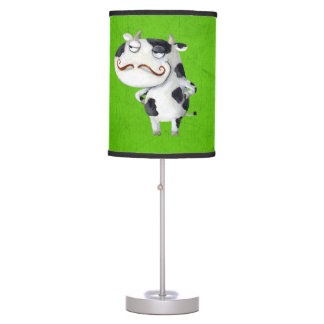 Cow with Mustaches Table Lamp