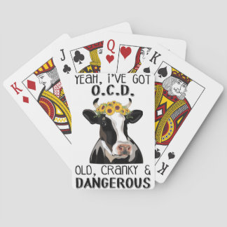 Cow With OCD - Old Cranky and Dangerous Poker Cards
