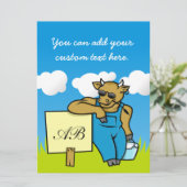 Cow with Sign (Standing Front)