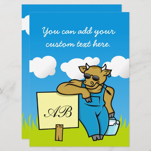 Cow with Sign (Front/Back)