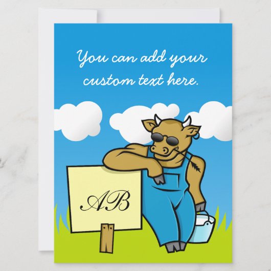 Cow with Sign (Front)