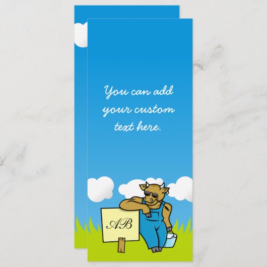 Cow with Sign (Front/Back)