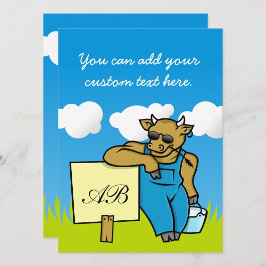 Cow with Sign (Front/Back)