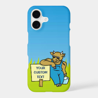 Cow with Sign iPhone 17 Case