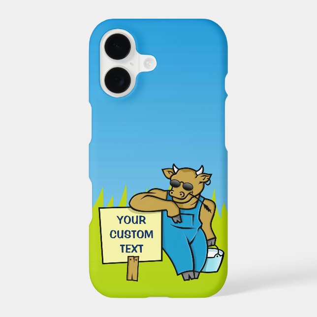 Cow with Sign Case-Mate iPhone Case (Back)