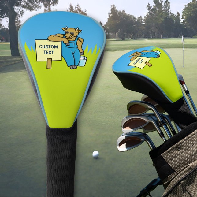 Cow with Sign Golf Head Cover (Creator Uploaded)