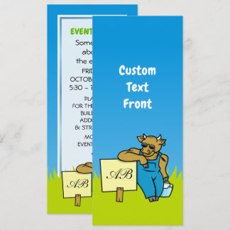 Cow with Sign Invitation