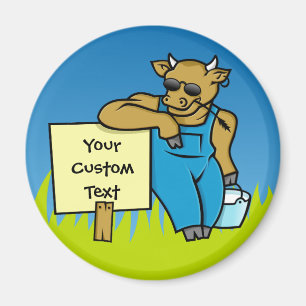 Cow with sign magnet