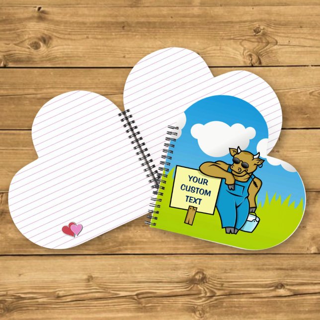 Cow with sign notebook (Creator Uploaded)