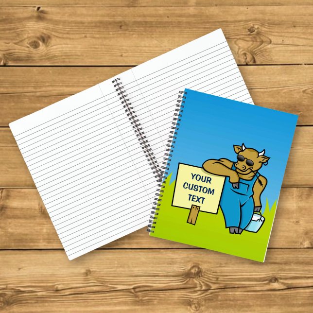 Cow with sign notebook (Creator Uploaded)