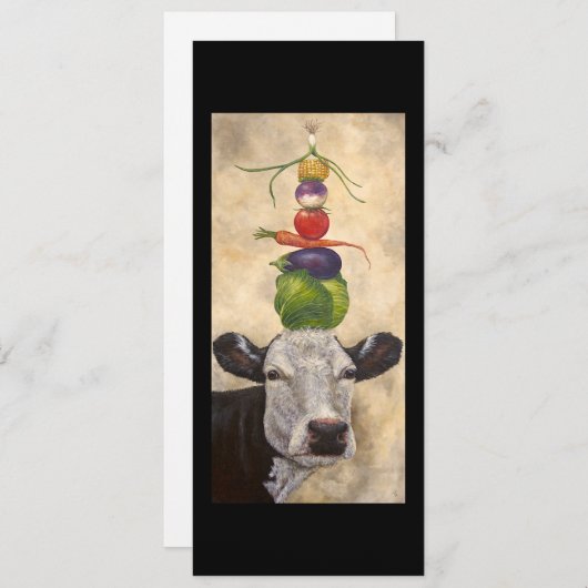 Cow with veggies flat card (Front/Back)
