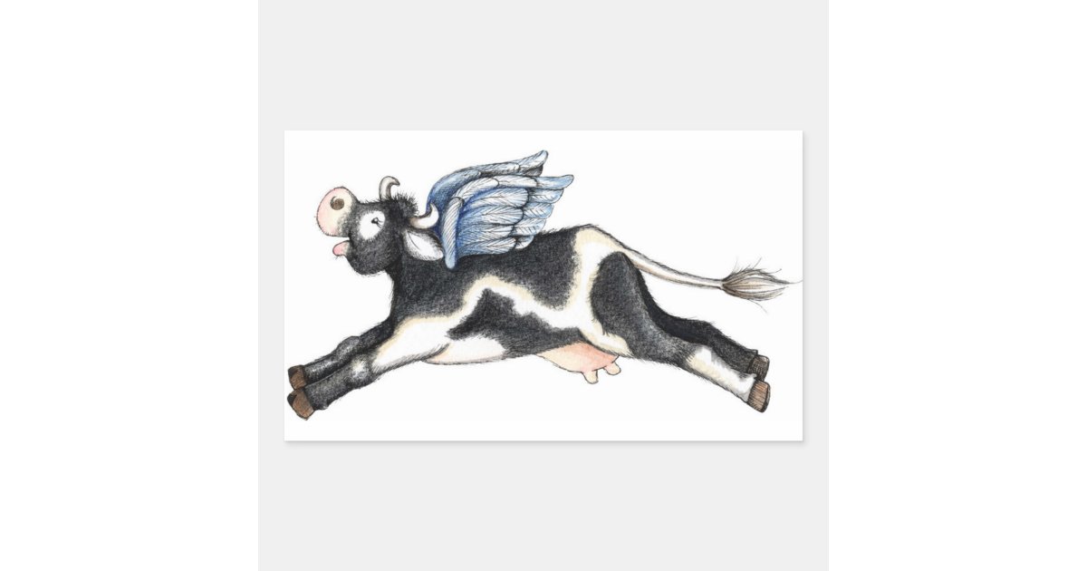Cow with Wings Stickers Zazzle