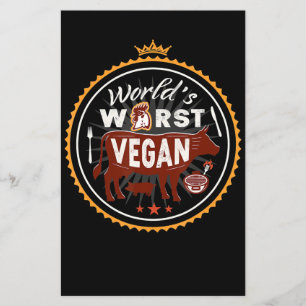 Cow Worlds Worst Vegan Meat BBQ Flyer