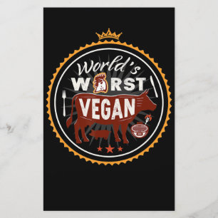 Cow Worlds Worst Vegan Meat BBQ Stationery