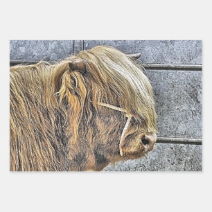 COW WRAPPING PAPER SHEETS