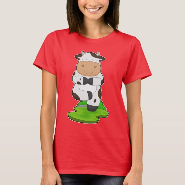 Cow Yoga Fitness Meditation T-Shirt (Front)